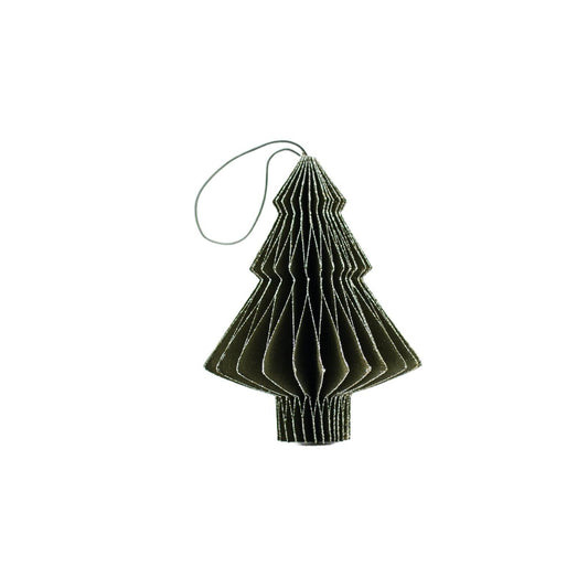 Olive Green Paper Tree with Silver Glitter- PRE ORDER