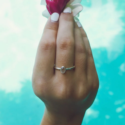 Dainty Rose Quartz Ring image 1