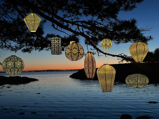 Oval 40cm - Solar Lantern - 2 Colours image 1