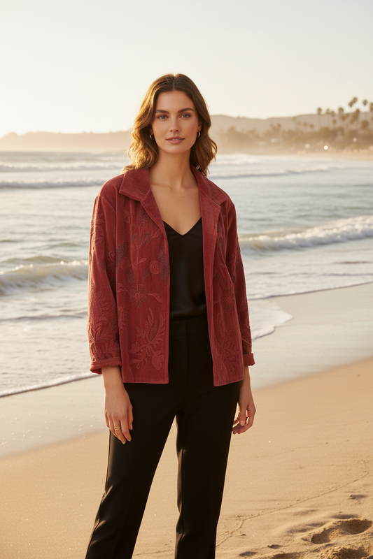 Velvet Jacket Rose Petal