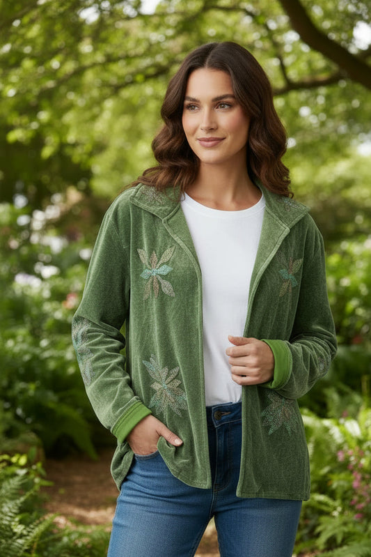 Velvet Jacket Sage Green