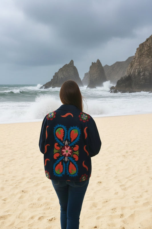 Denim Embroidered Jacket