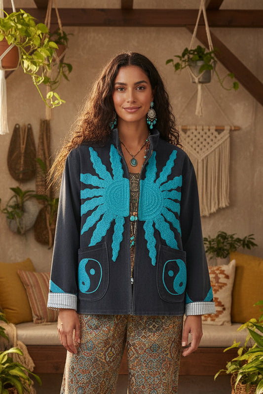Ying Yang Velvet Jacket