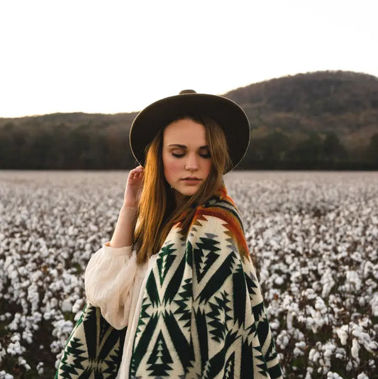 Quichua Blanket- Evergreen