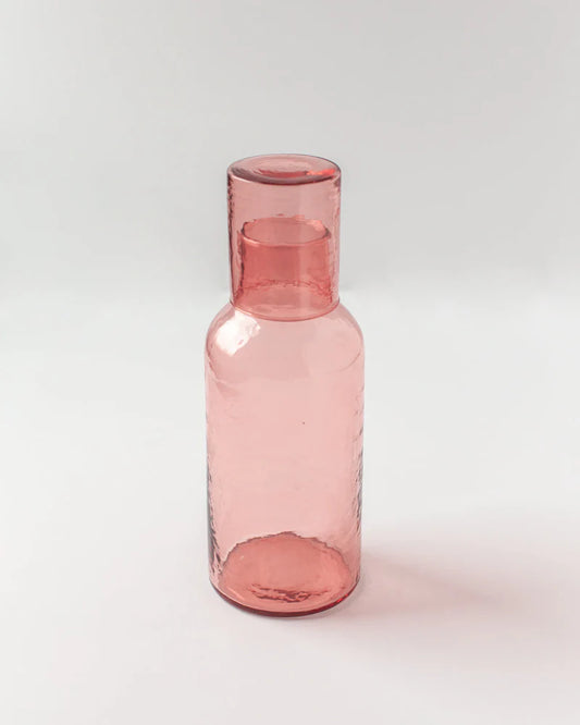 Handblown Hammered Glass Carafe image 1
