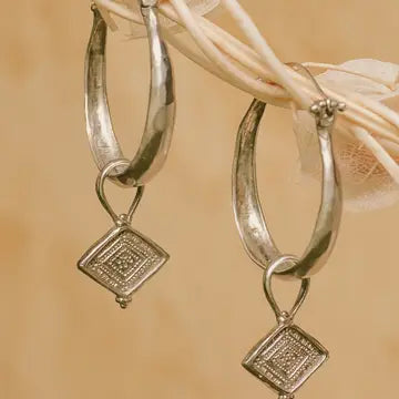 Kya Hoops White Brass