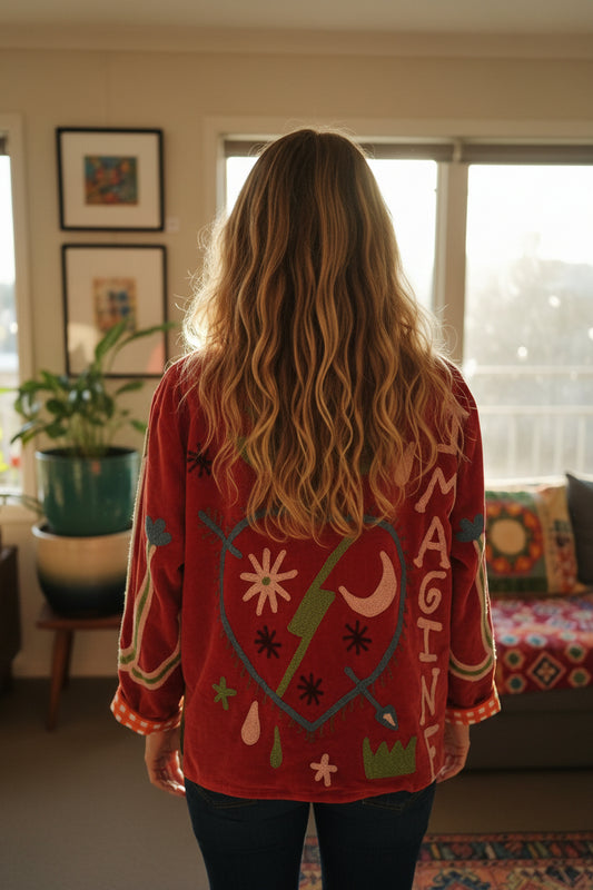 Velvet Jacket Imagine - Terracotta