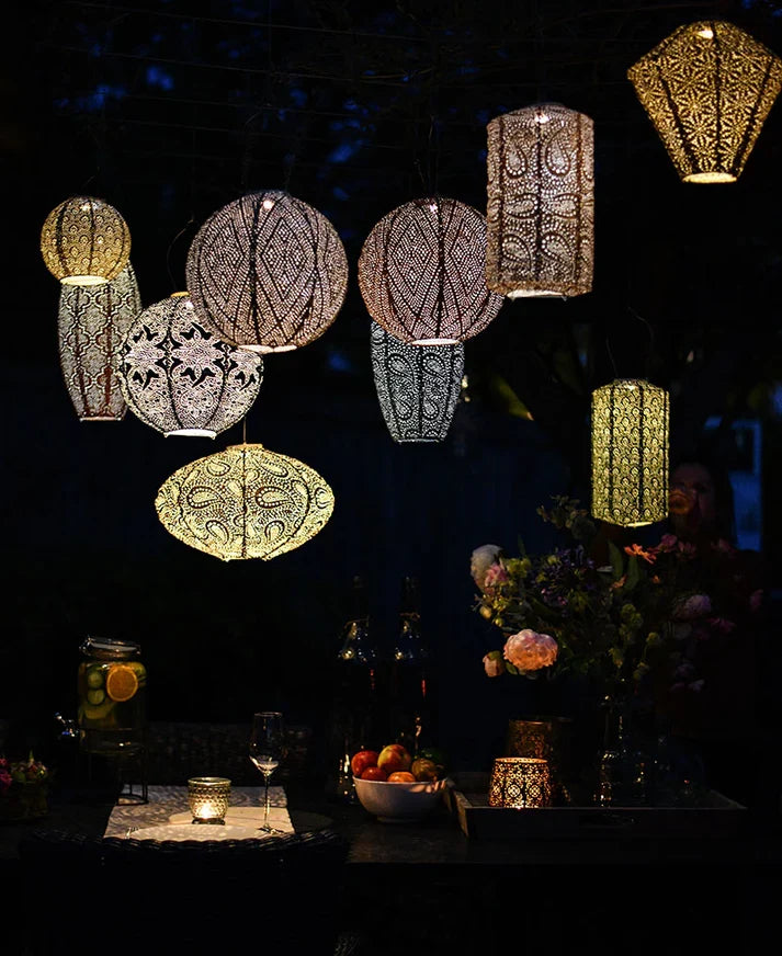 Long Oval 20 Solar Lantern- 3 Colours image 4