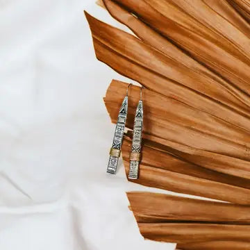The Bahati Earrings - White Brass