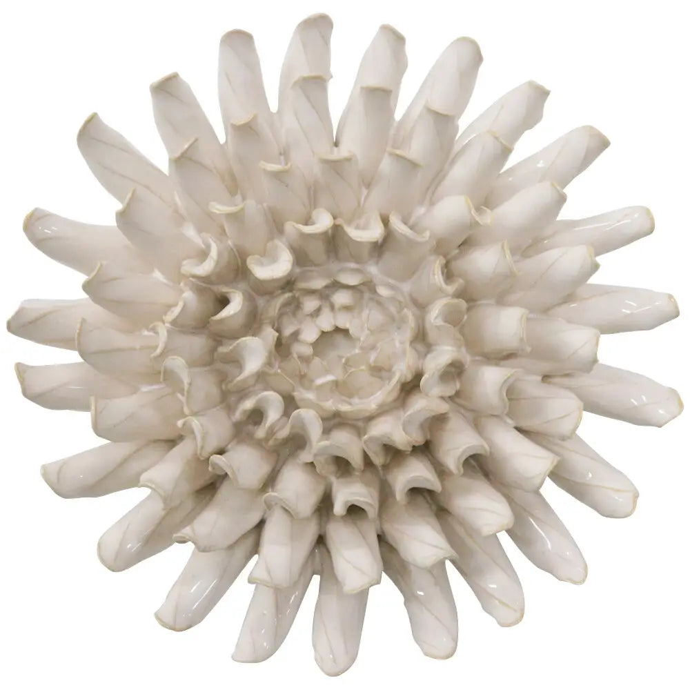 Ceramic Flower- White Dahlia