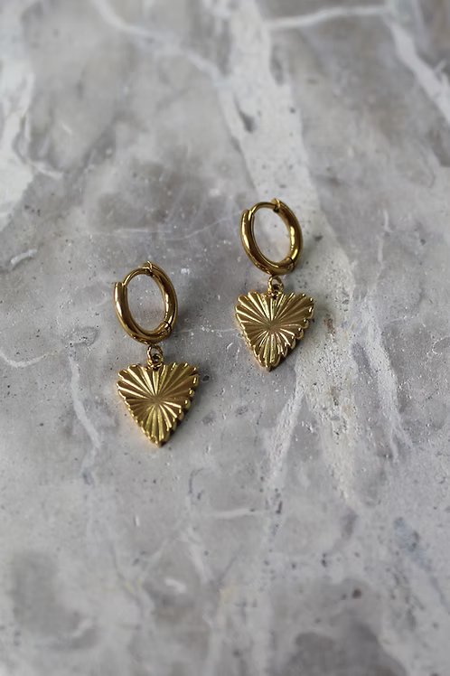 Deco Hearts Huggies Earrings