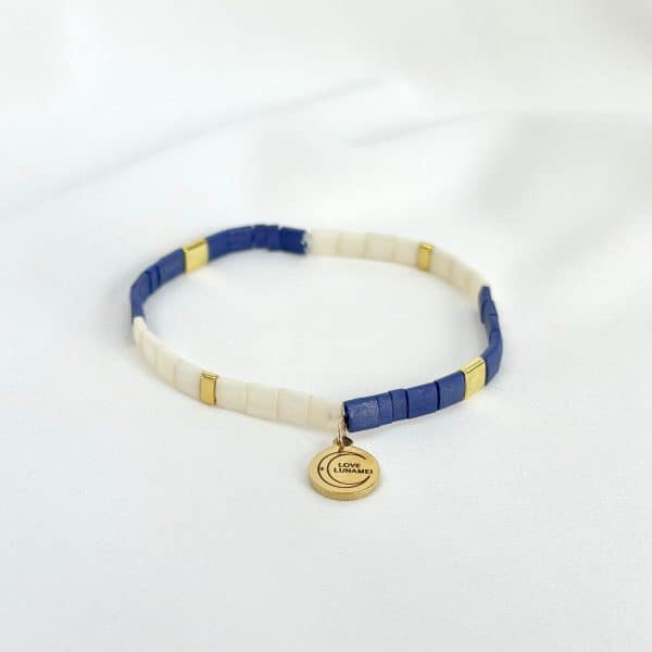 Love Bracelet - Navy, Off White & Gold image 0
