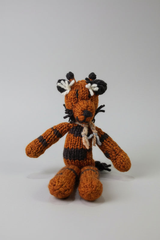 Tiger hand knitted