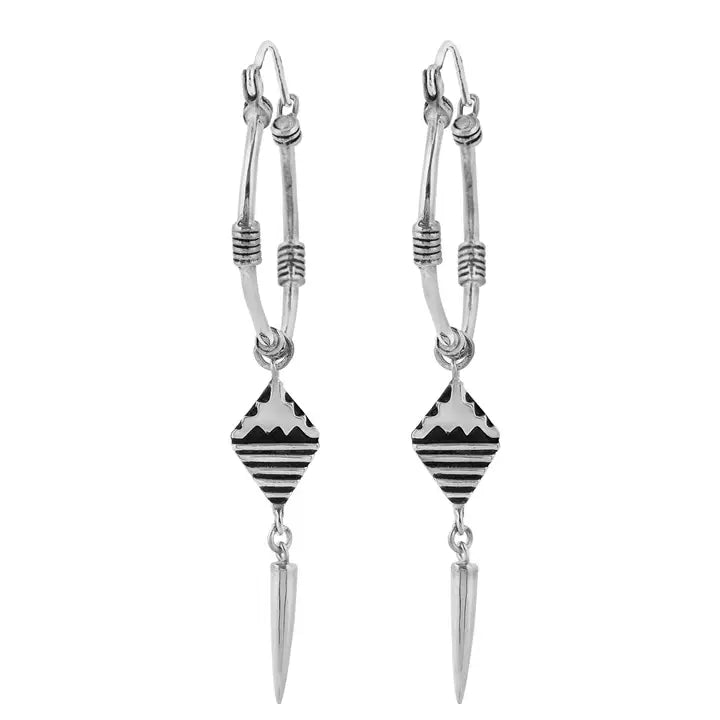 Small Zahara Hoop Earrings - Silver Plated