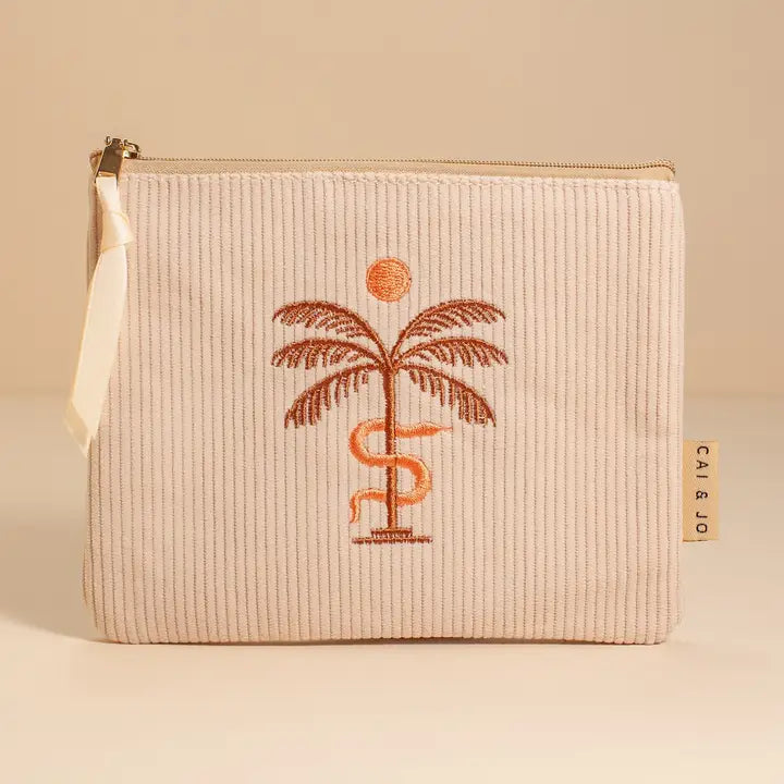 Corduroy Pouch in Stone image 0