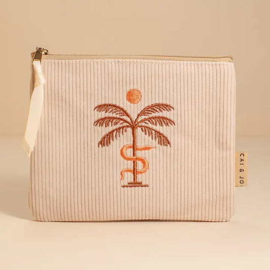 Corduroy Pouch in Stone image 0