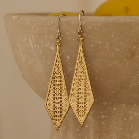 Izara Earrings - Brass