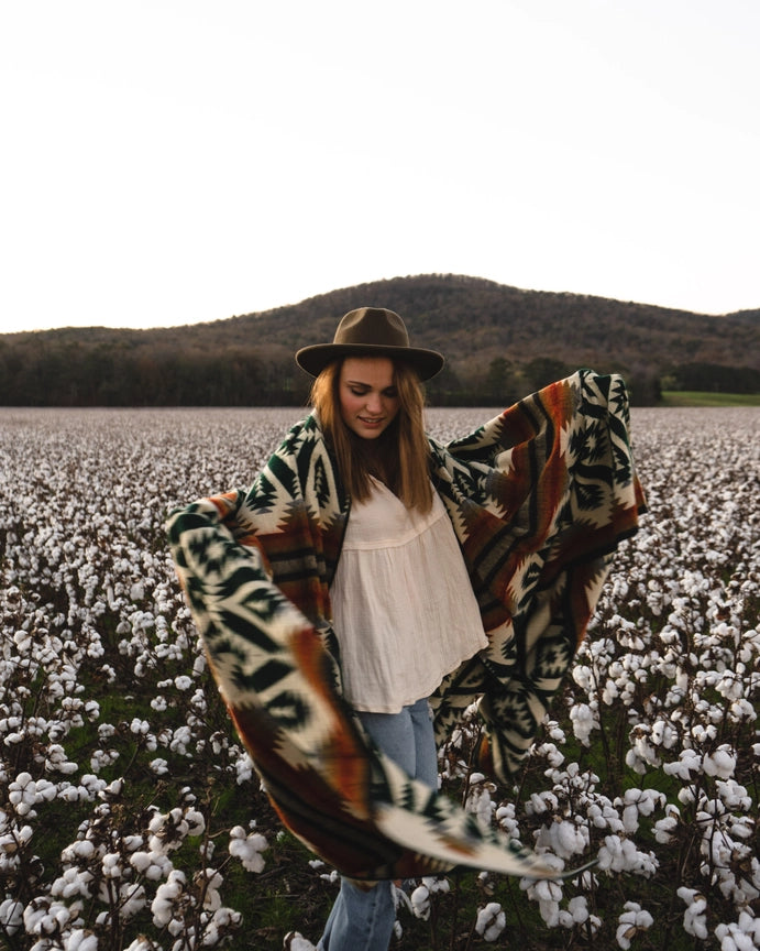 Quichua Blanket- Evergreen