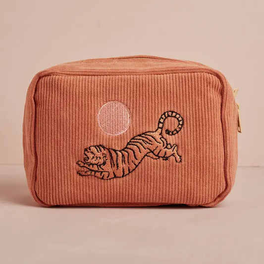 Corduroy Makeup Bag in Dusty Pink image 0
