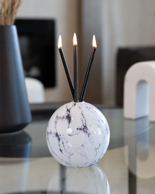 Everlasting Candle White Marble