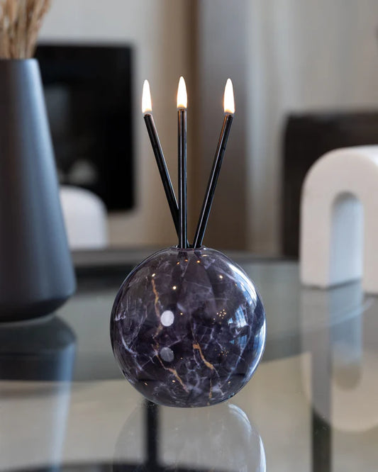 Everlasting Candle Charcoal Marble