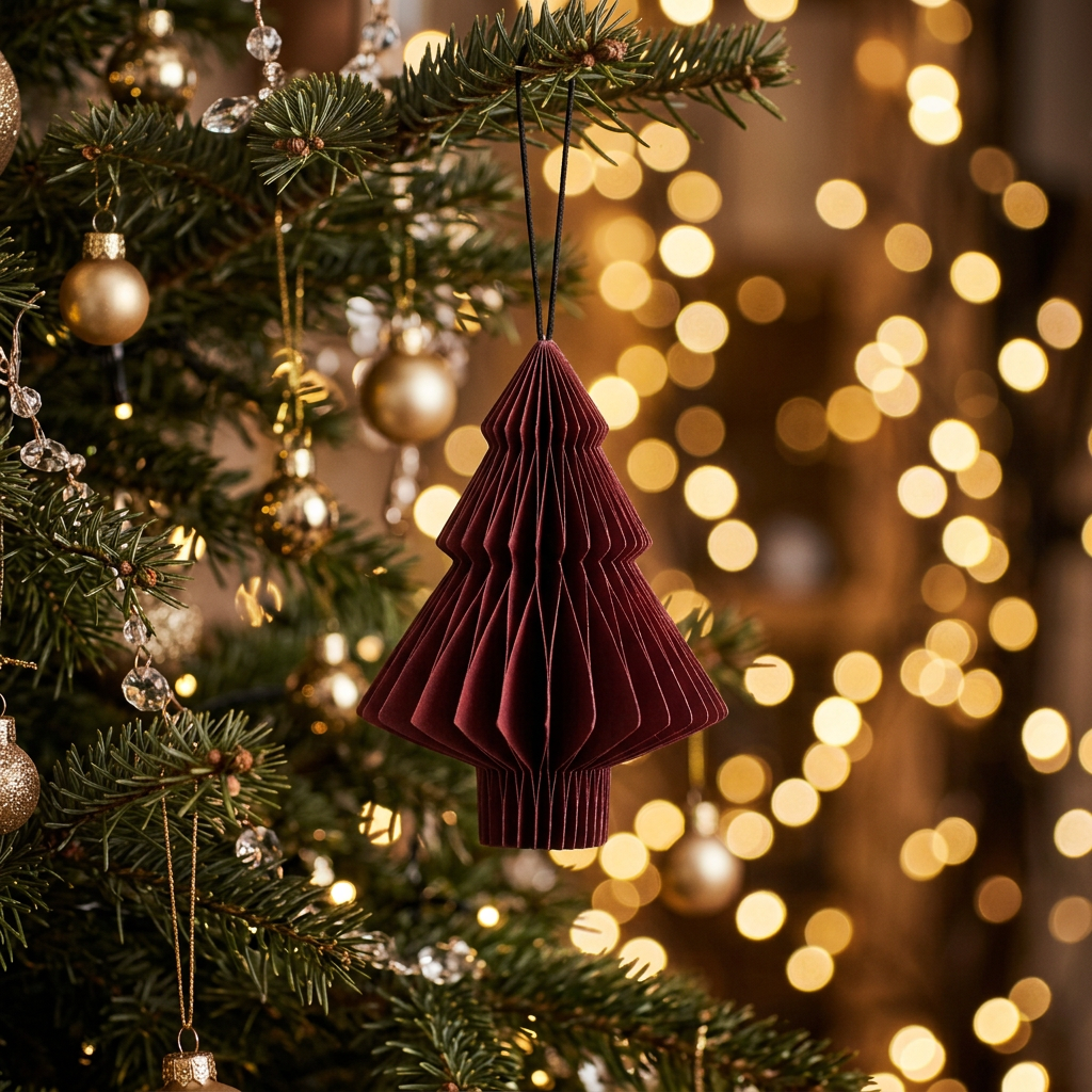 Red Paper Tree Ornament- PRE ORDER