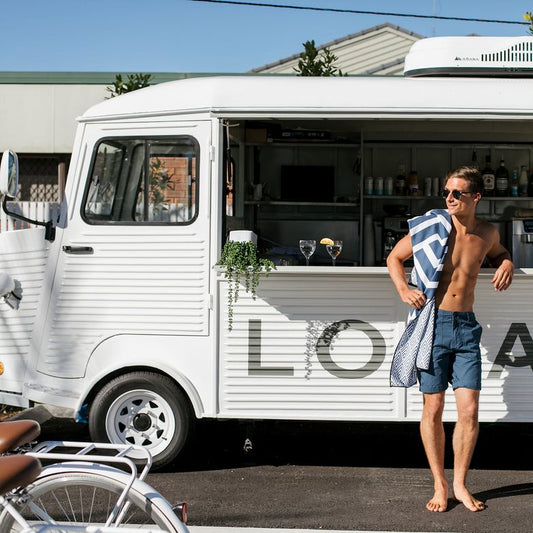 The Surfer - Navy- Sand Free Towel image 1