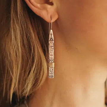 The Bahati Earrings - White Brass