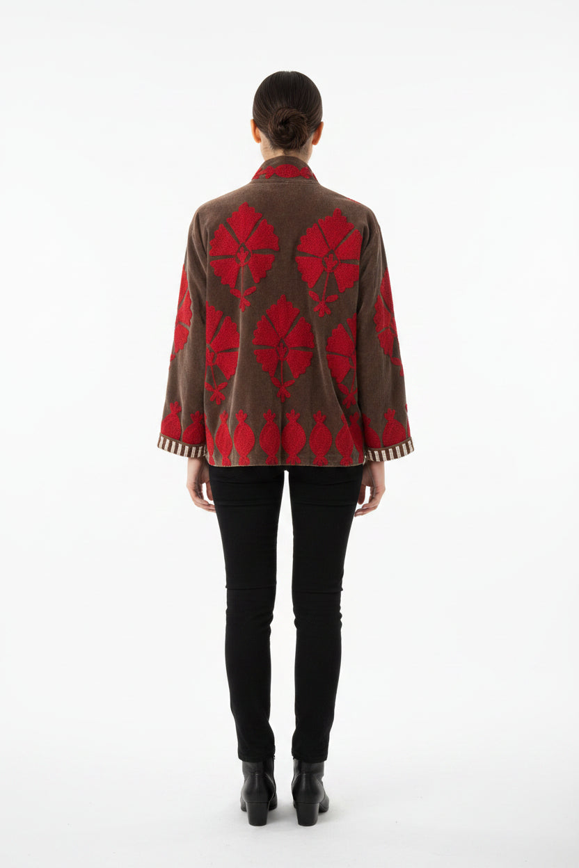 Velvet Jacket Pomegranate - Scarlet Chocolate