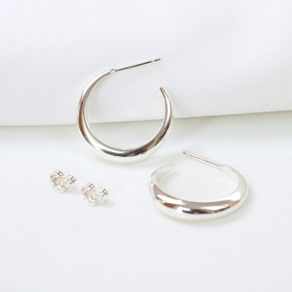 Inca Hoops in Silver image 2