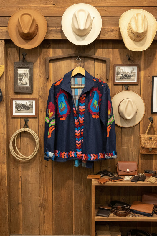 Denim Embroidered Jacket