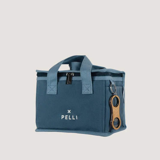 Lunch Squared Waxed Canvas Square Lunch Bag - Dusty Blue image 0