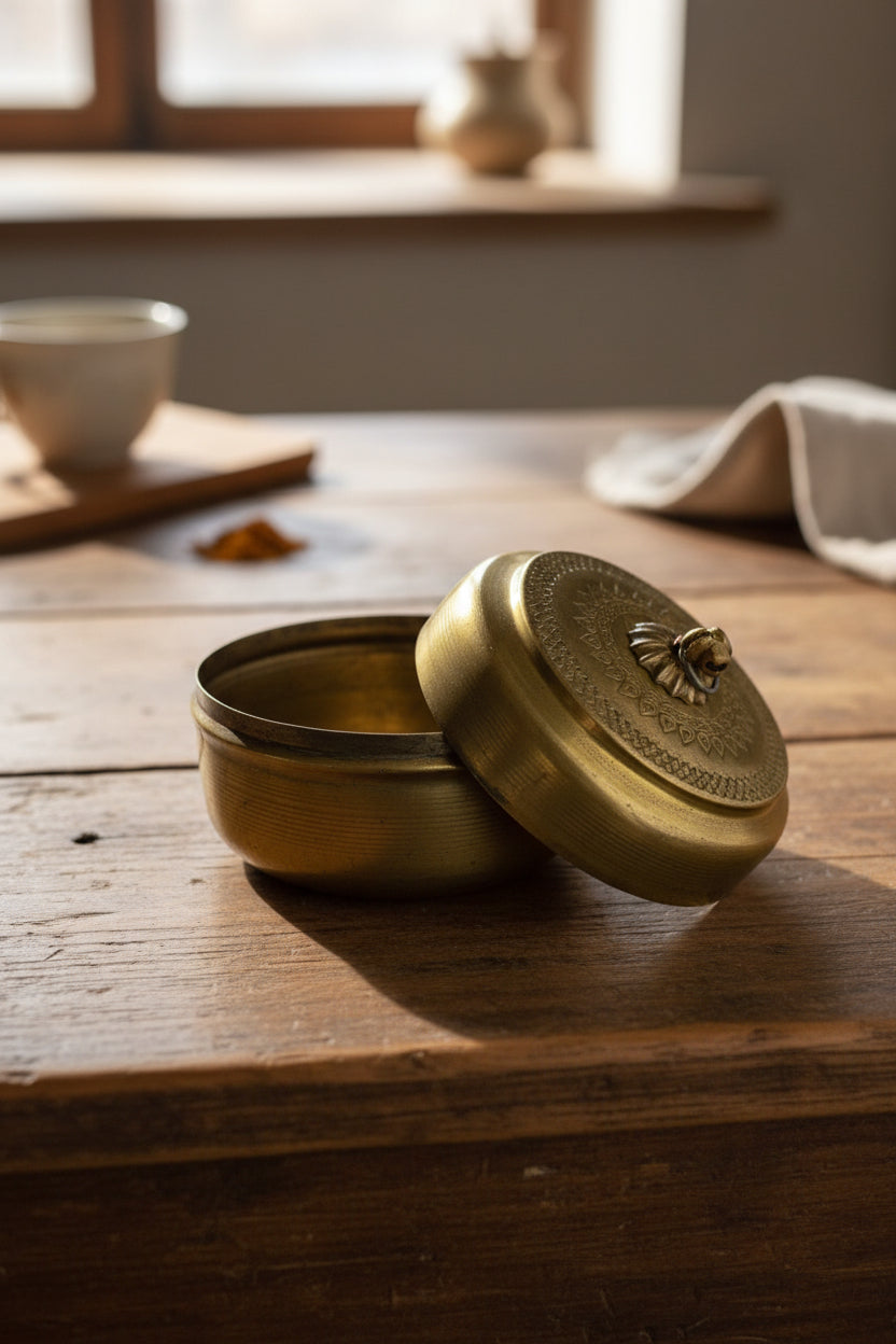 Brass Indian Trinket Pots