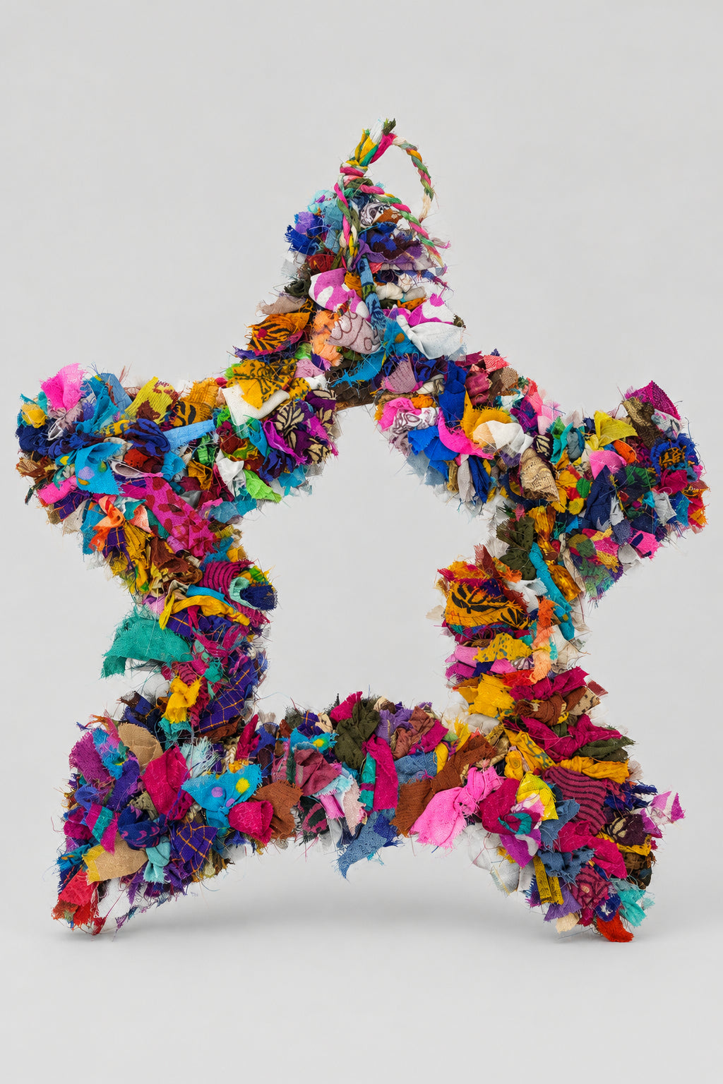 Recycled Sari Wreath Small Multicolour Star