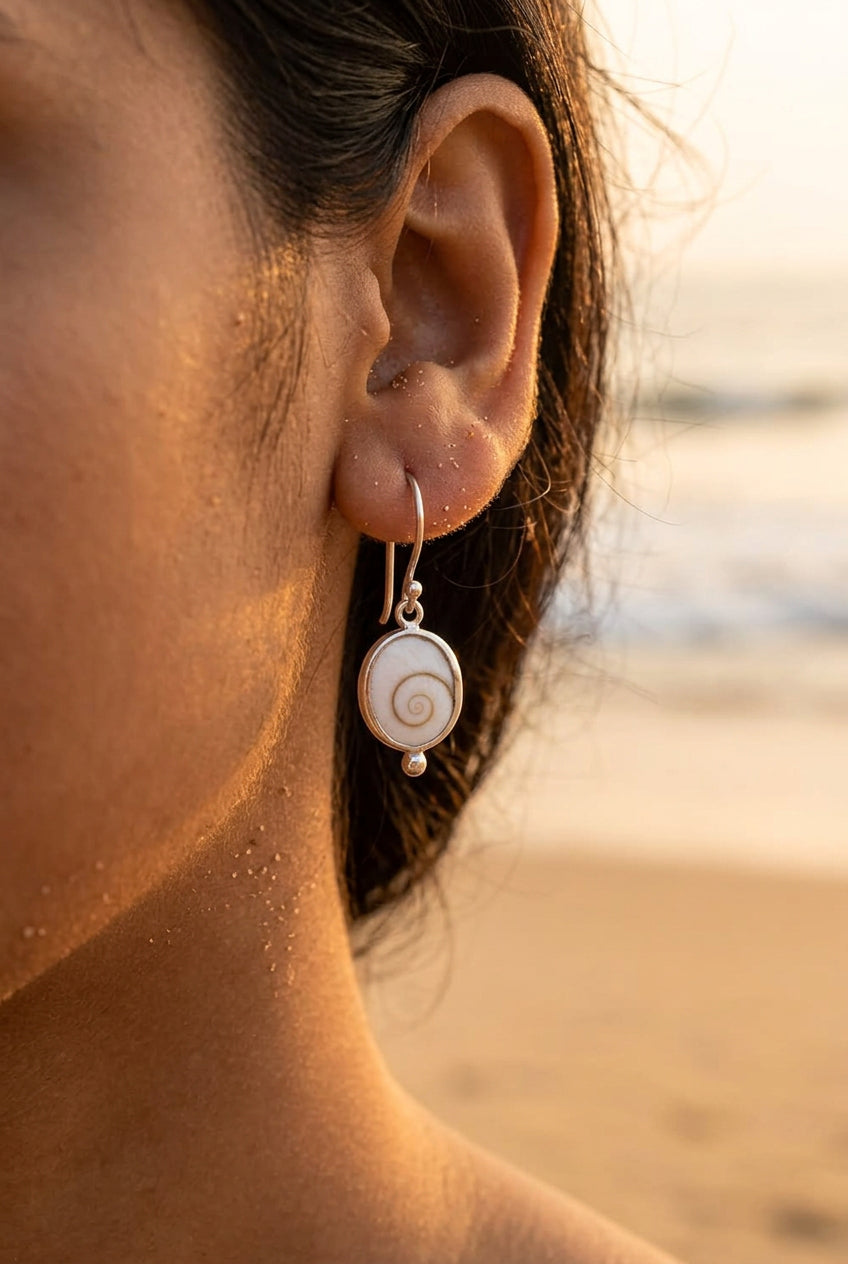 Shiva Shell Earring .925 Sterling SIlver