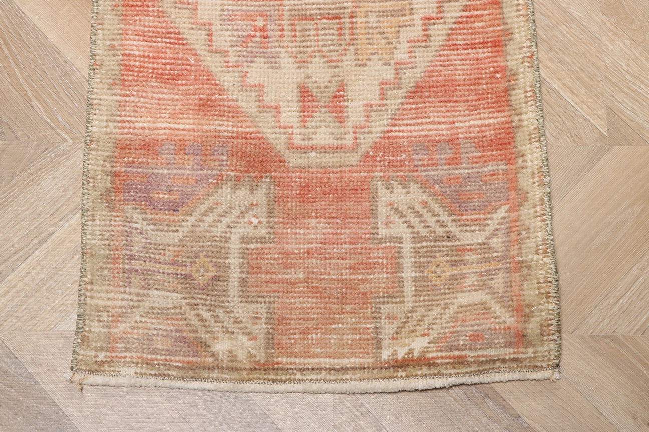 Turkish Vintage Muted Anatolian Oushak Rug/Mat 45cm x 105cm image 1