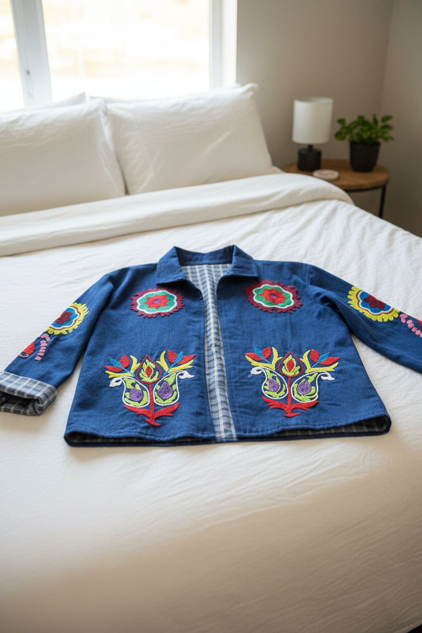 Denim Embroidered Jacket
