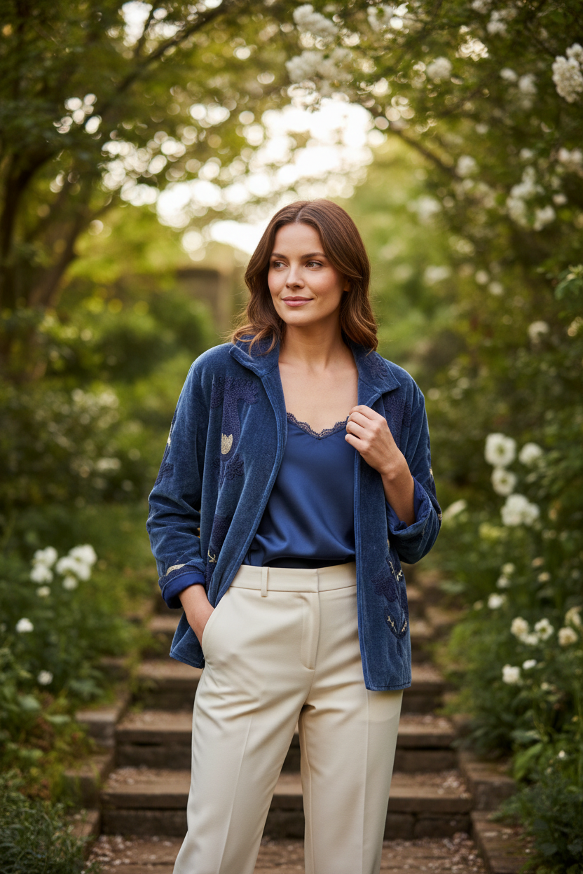 Velvet Jacket Royal Blue
