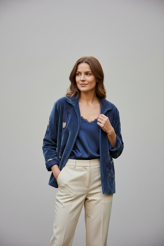 Velvet Jacket Royal Blue