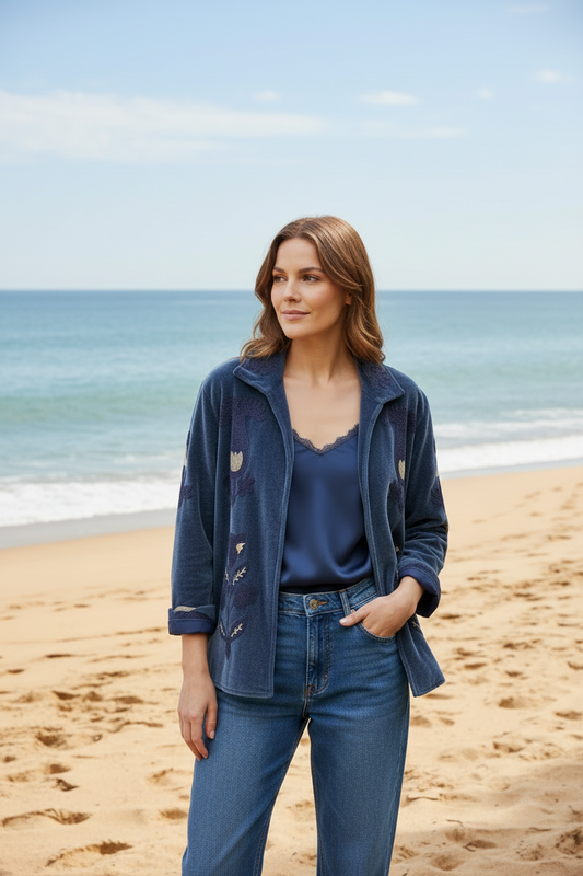 Velvet Jacket Royal Blue