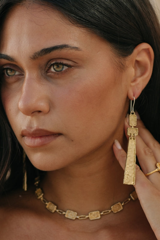 Ayana Earrings - Brass