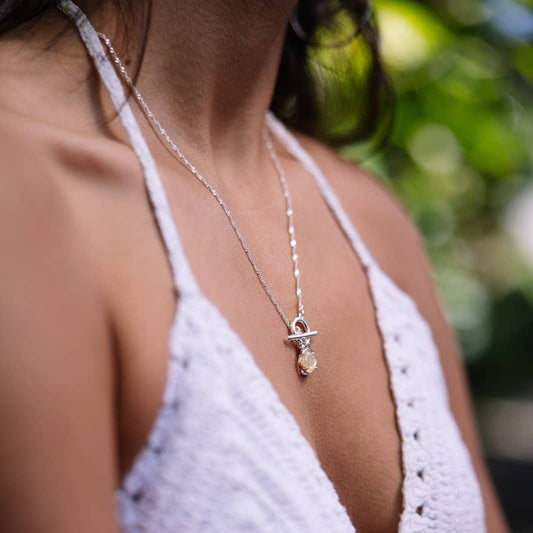 Aura - Circle of Light Pure Silver Necklace image 1