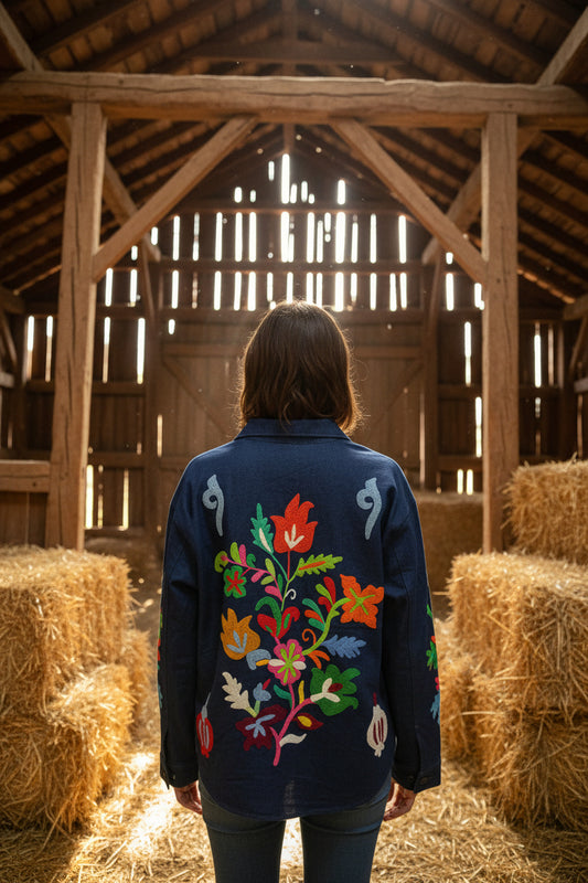 Denim Embroidered Jacket