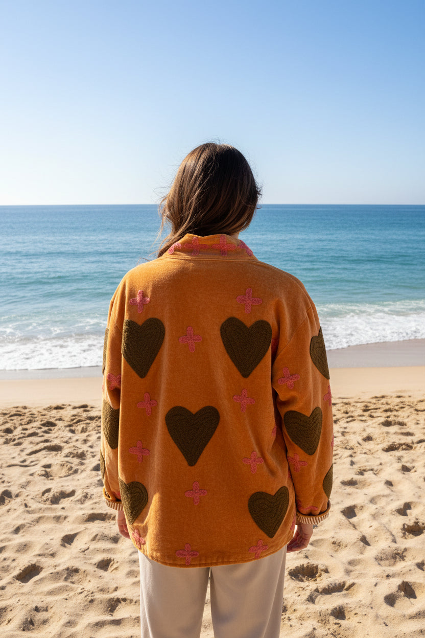 Velvet Jacket                     Heart & Crosses - Toffee