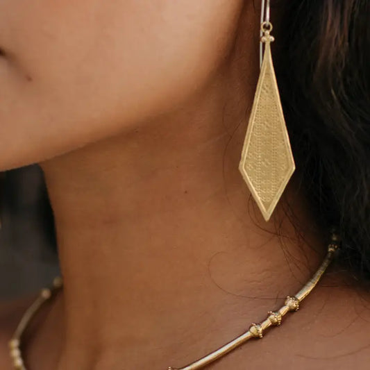 Izara Earrings - Brass