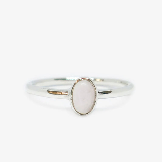 Dainty Rose Quartz Ring image 0