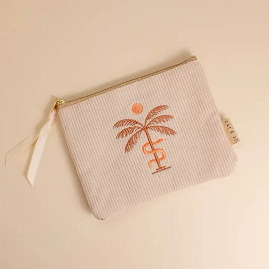 Corduroy Pouch in Stone image 1