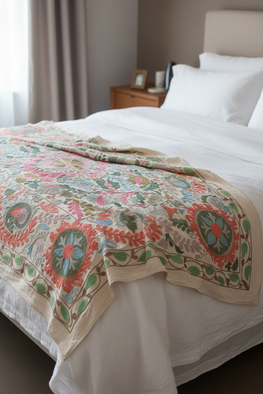 Suzani Throw Blanket