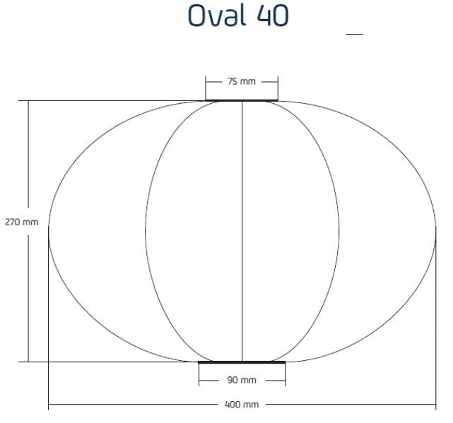 Oval 40cm - Solar Lantern - 2 Colours image 3