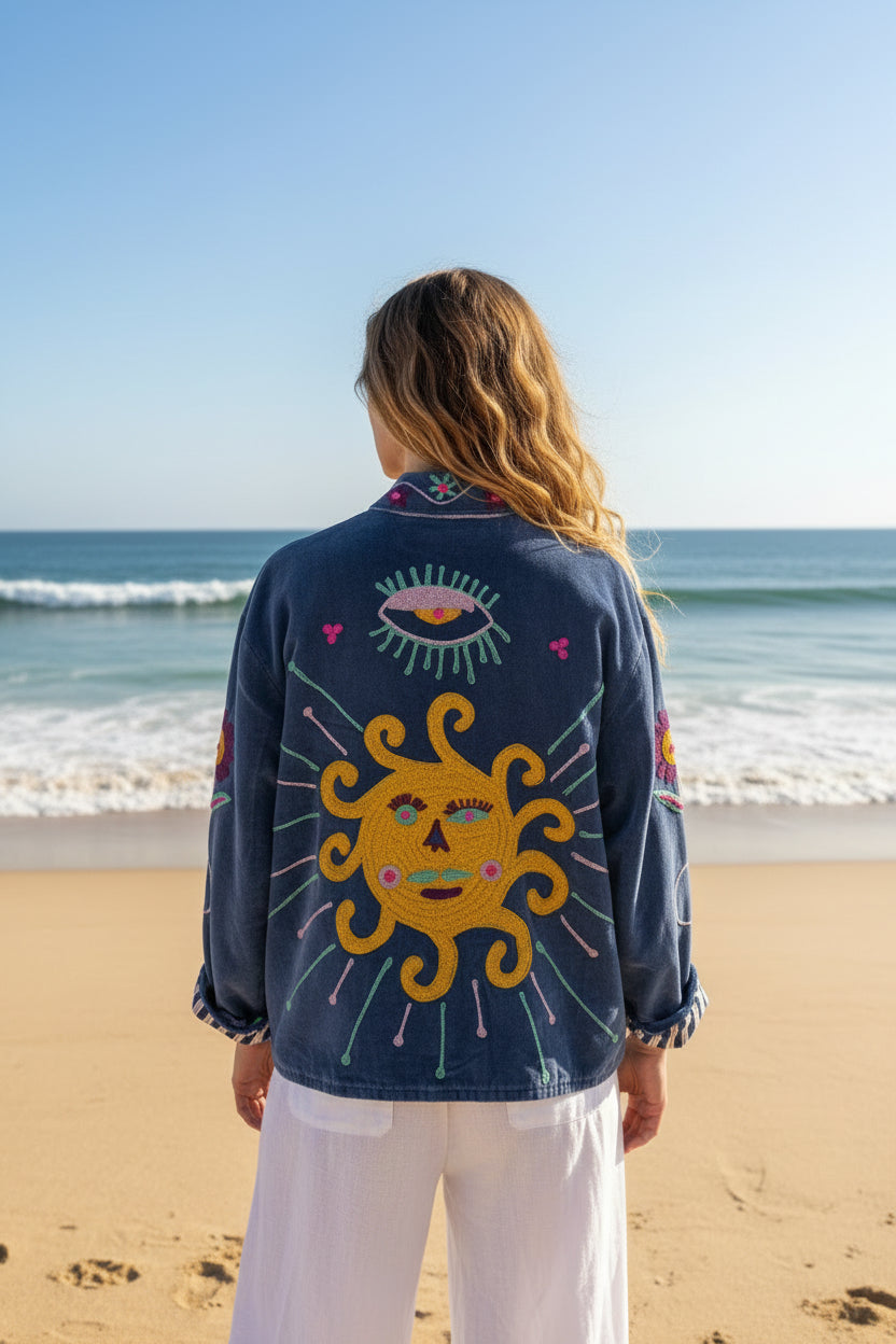 Velvet Jacket eyes and sun beautiful blue